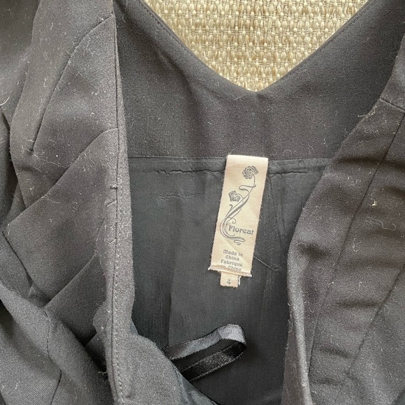 Anthropologie Floreat peplum top 4 Black - Picture 2 of 10